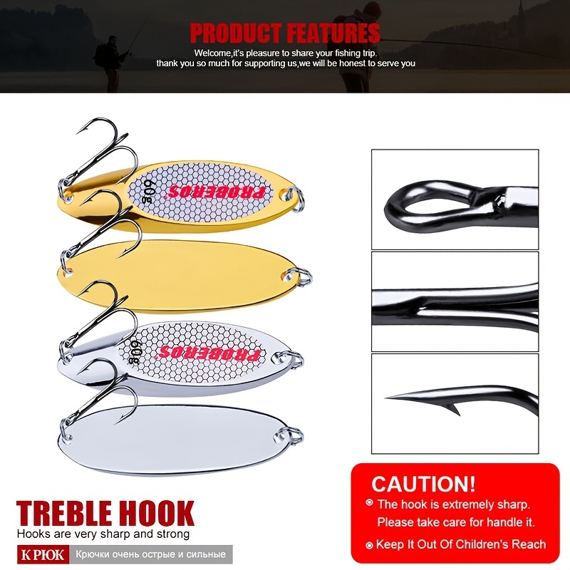 Box package 3g metal fishing spoon spinner lure bait tackle for trout bass  walleye ,artificiacl hard metal spoon casting lure