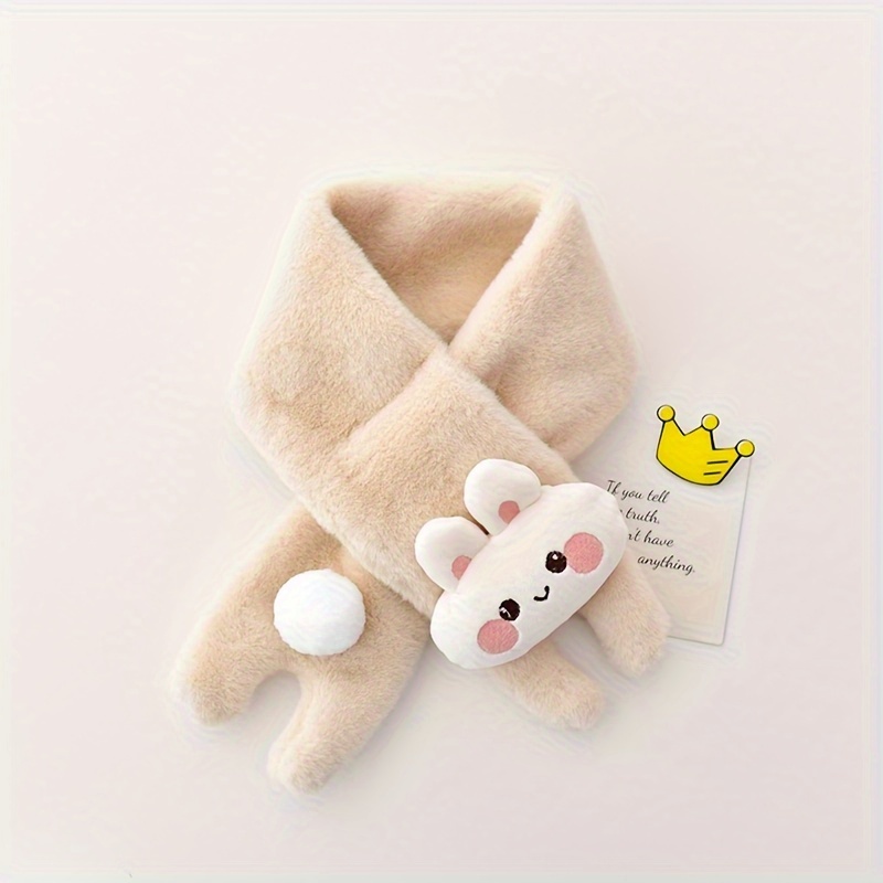 Echarpe En Peluche Cartoon Lapin Unisexe Pour Enfant De 2 À 9 Ans, Chaleur  Et Coupe-vent Pour L'hiver, Mode en ligne