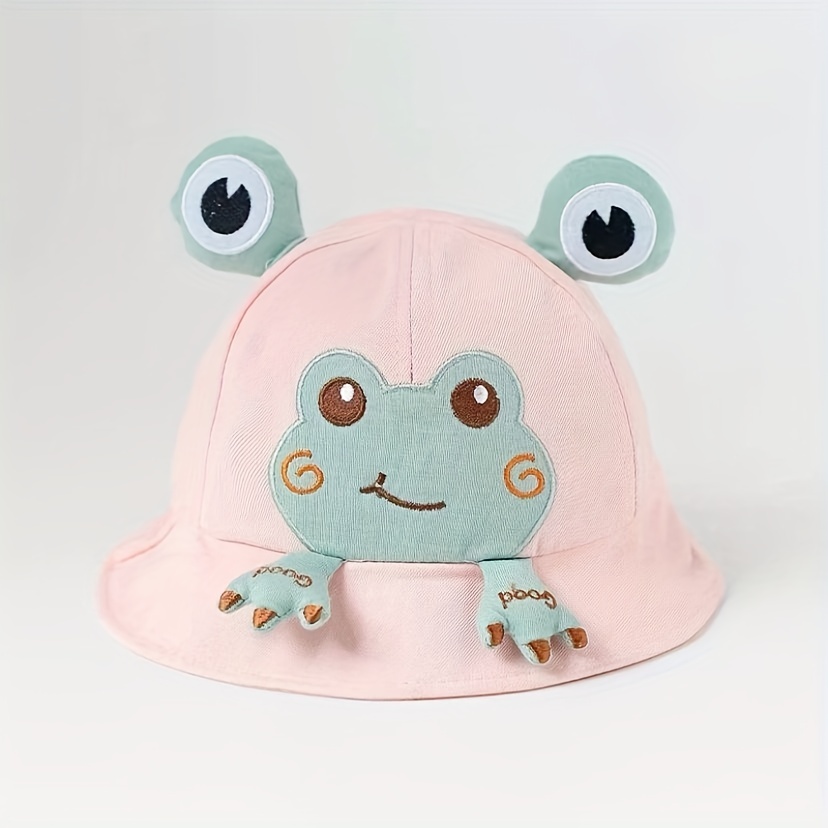 Cute Frog Bucket Hat for Women Kids Outdoor Hiking Fishing Travel