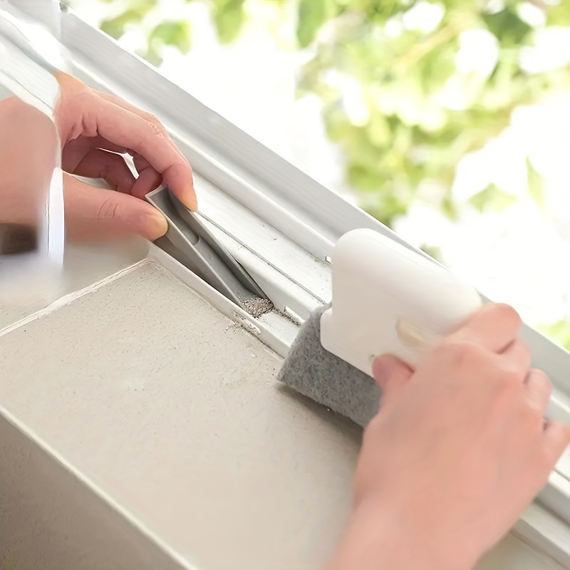 Ensemble de brosses de nettoyage de fenêtre, outils de nettoyage de la  piste de fenêtre, brosse de nettoyage de fenêtre de fenêtre définie pour  nettoyer les lacunes de fenêtre, les coins, les