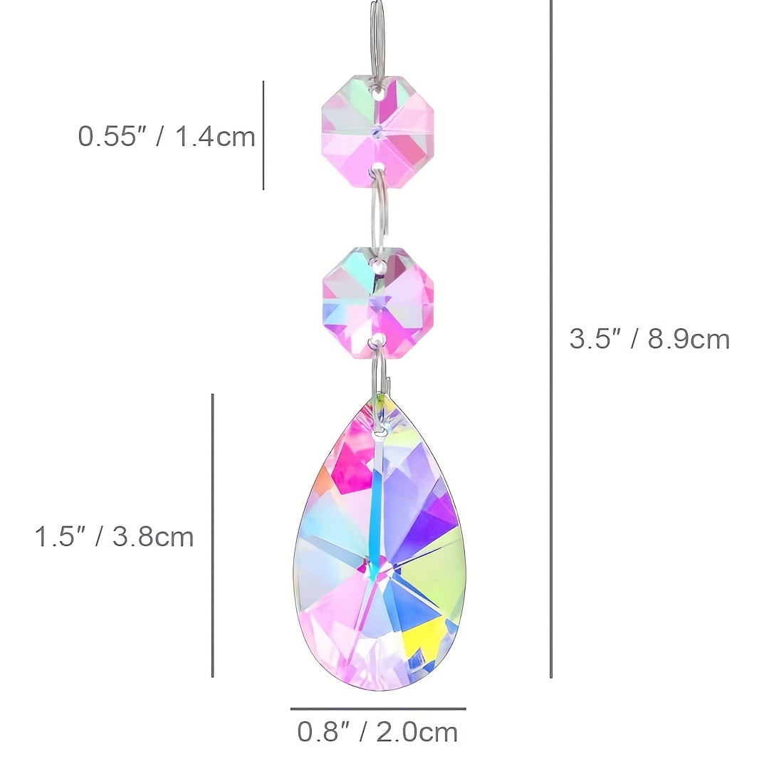 12pcs/25pcs Crystal Chandelier Pear Shaped Prism Pendant Parts, Hanging  Crystals Beads For Chandelier Wedding Decoration, Wedding Decoration,  Crystal