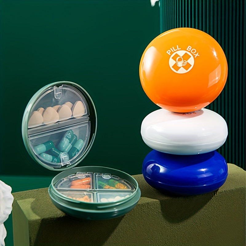 Round Shaped Mini Portable Medicine Box for Travel