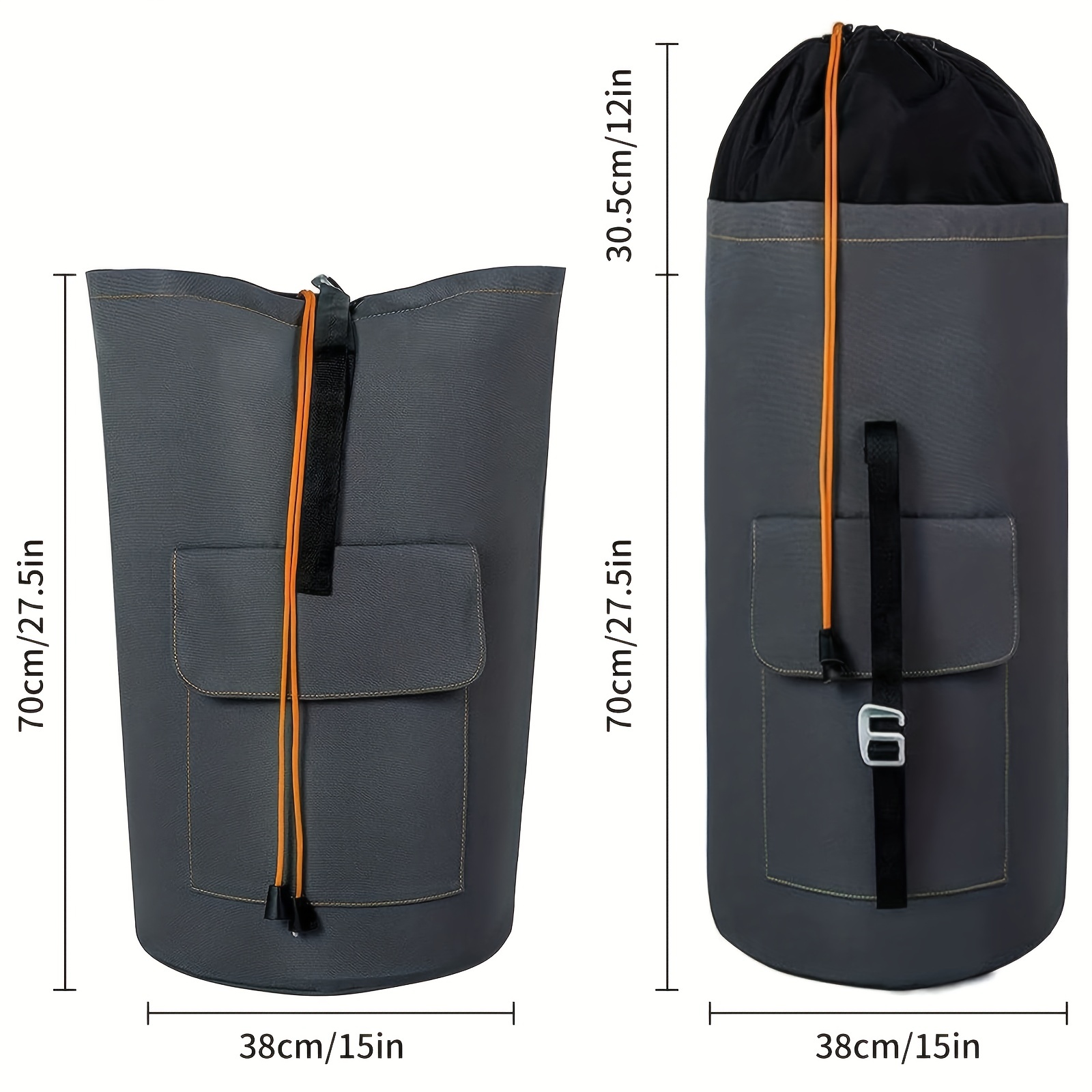 Portable Laundry Hamper With Adjustable Shoulder Straps And - Temu