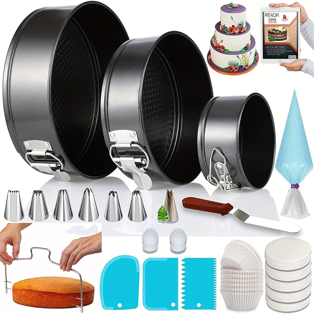 Springform Pans Set Round Cake Pans Sets For Baking Nonstick - Temu