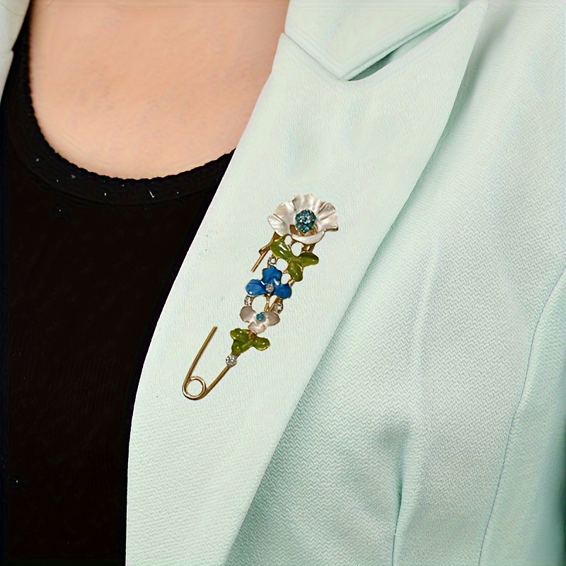 Lovely Colorful Flower Safety Pin Brooch Women's Clothing - Temu