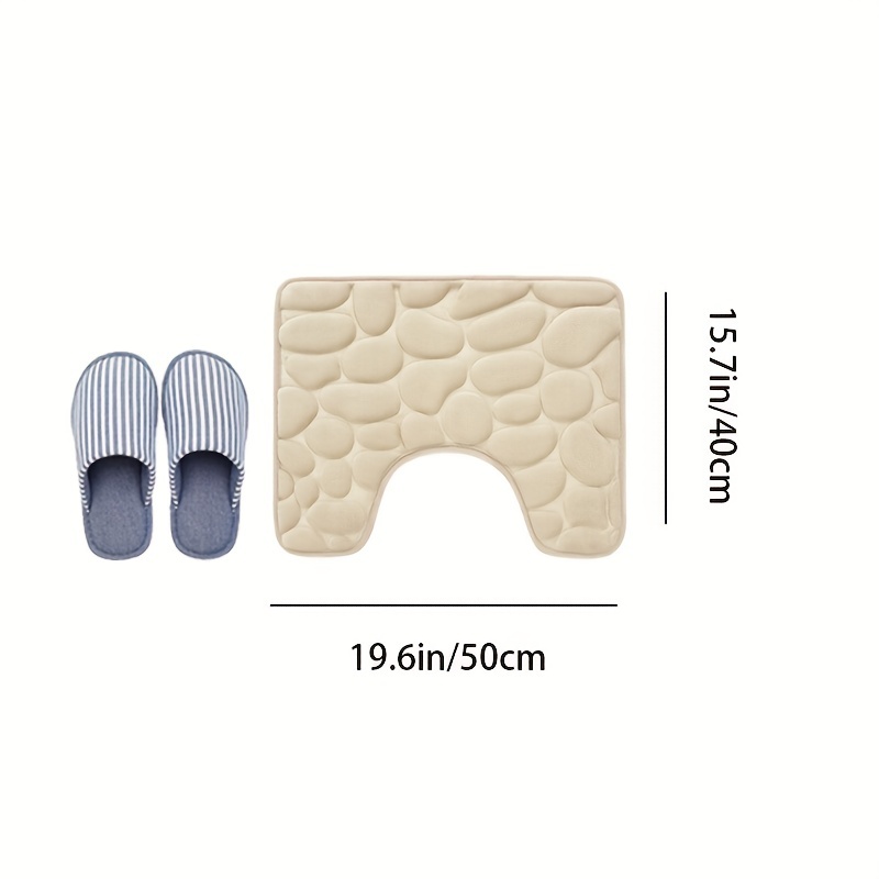Memory Foam Bath Mat Set, 2 Piece Soft Bathroom Rugs,17X24 and 24X20.4  U-Shaped