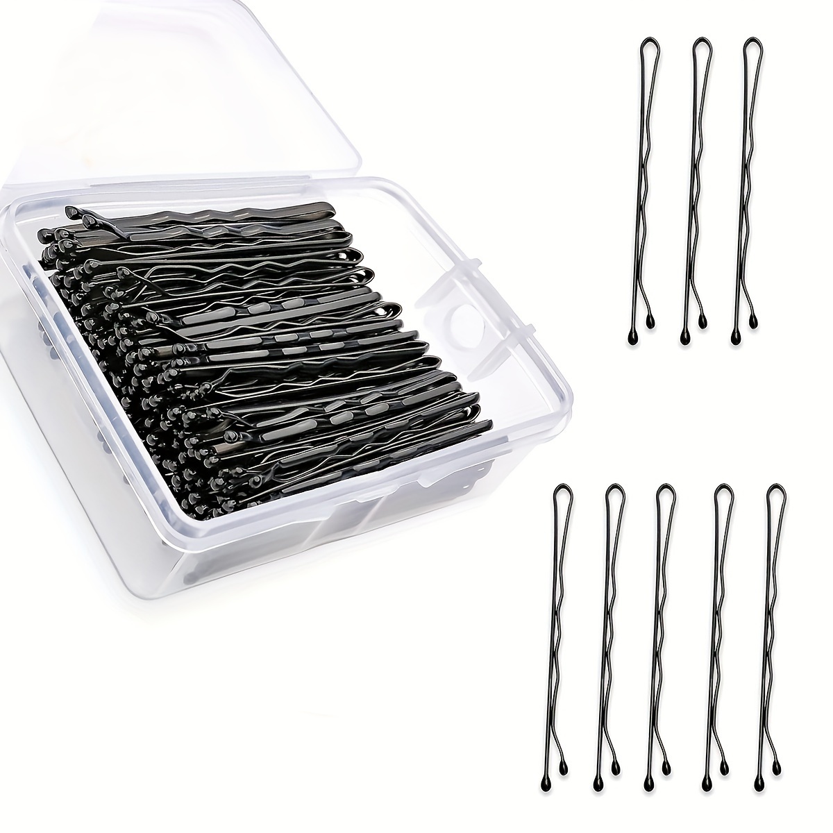 

100pcs/box Hair Pins Kit Secure Hold Bobby Pins Clips For Women Girls 2 Inch Hairpins Hairdressing Tools With Transparent Storage Box