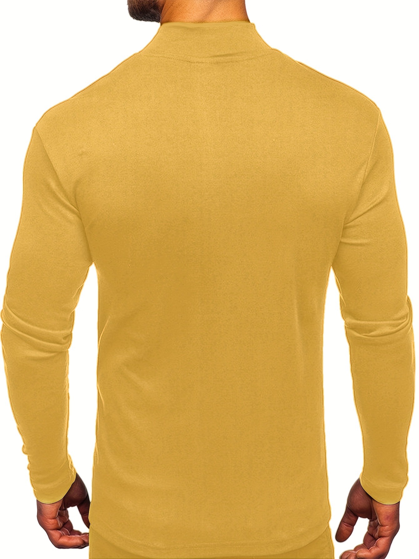 Camisetas manga larga amarillos de hombre