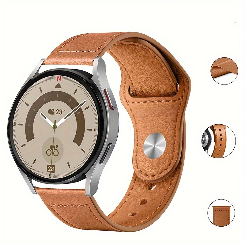 Banda Samsung Watch, Correa para Samsung Watch 6 classic, Banda Galaxy  Watch 6 44mm 40mm 47mm, Correa Galaxy Watch 5, 4, Banda de cuero para  Samsung -  México