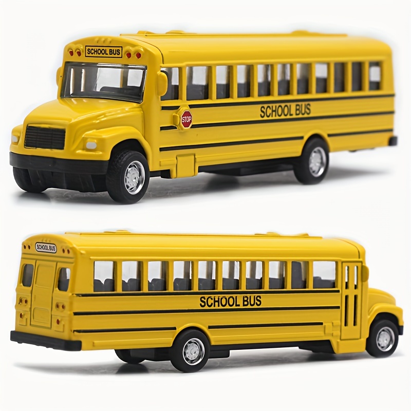 Juguete modelo de autobús de dos pisos de aleación de 8 - puerta que se  puede abrir, sonido ligero, tirar hacia atrás Amarillo perfke Juguete de  coche fundido a troquel