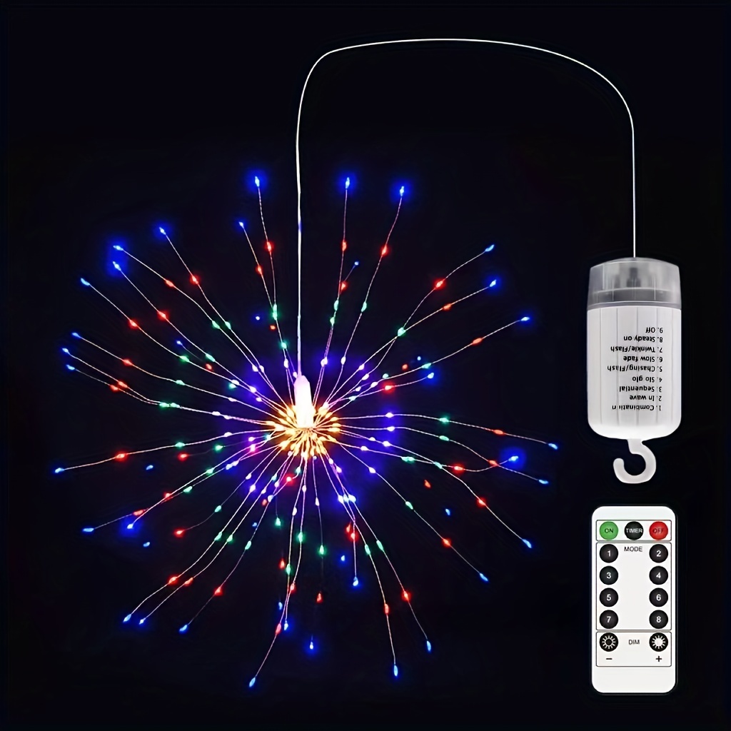 120led Hanging Firework Lights Battery Powered Tent - Temu