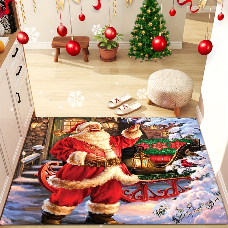 1pc Tappeti Zona Festa Natale Tappeto Antiscivolo Natale - Temu Switzerland