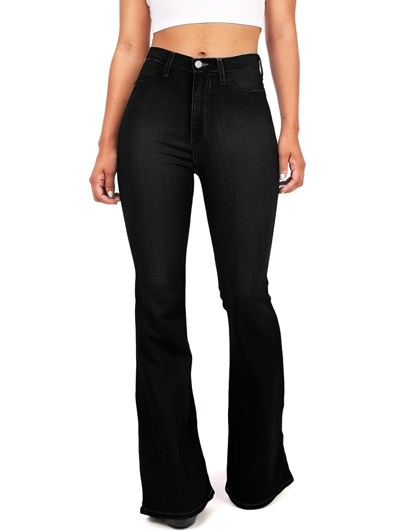 Black High Waist Flare Pants