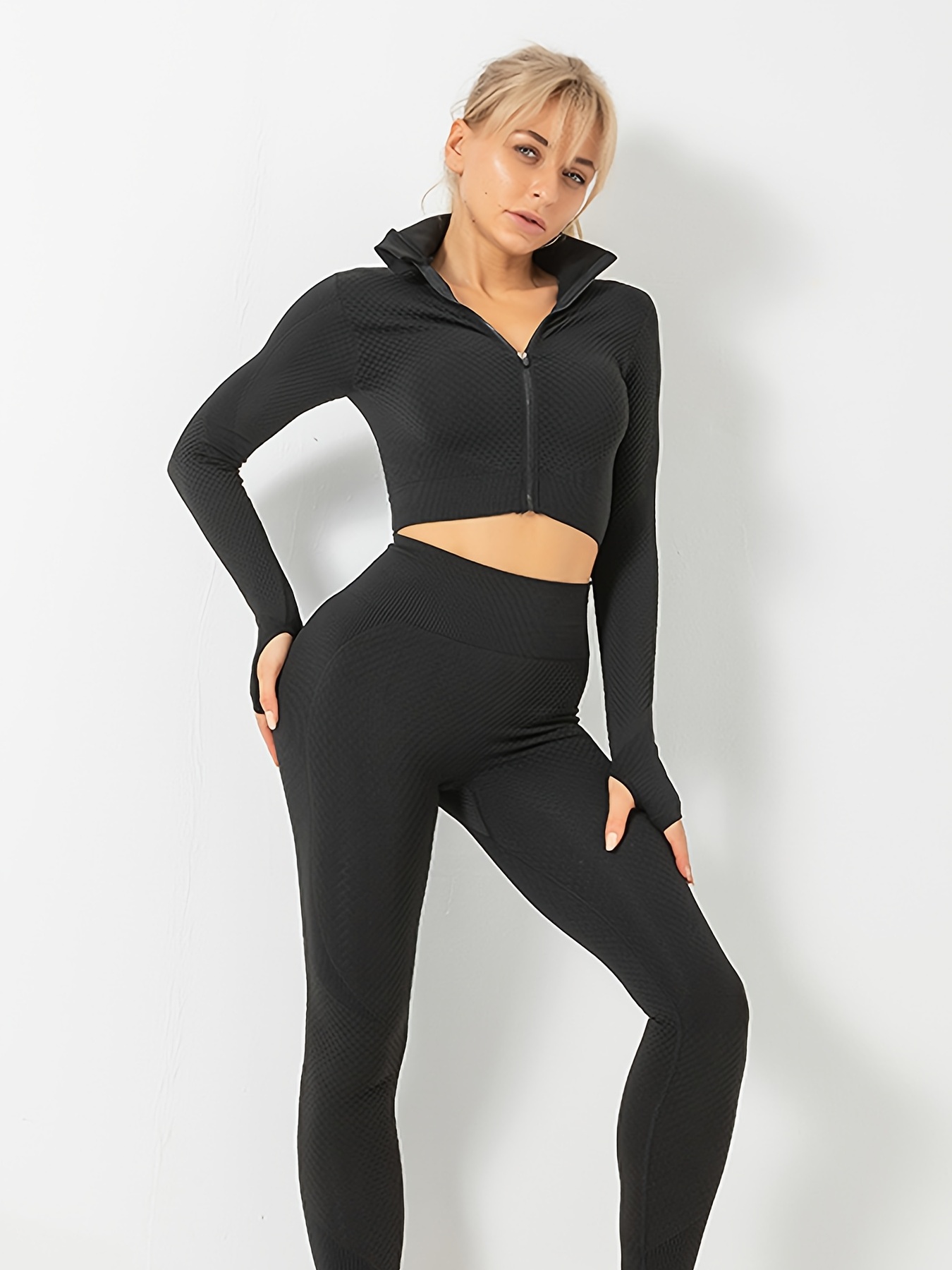 Womens Seamless Long Sleeve Sports Bra Seamless Gym Leggings For Running,  Fitness, And Workout High Waisted Push Up Workouts Pants 211014 From Dou05,  $11.14