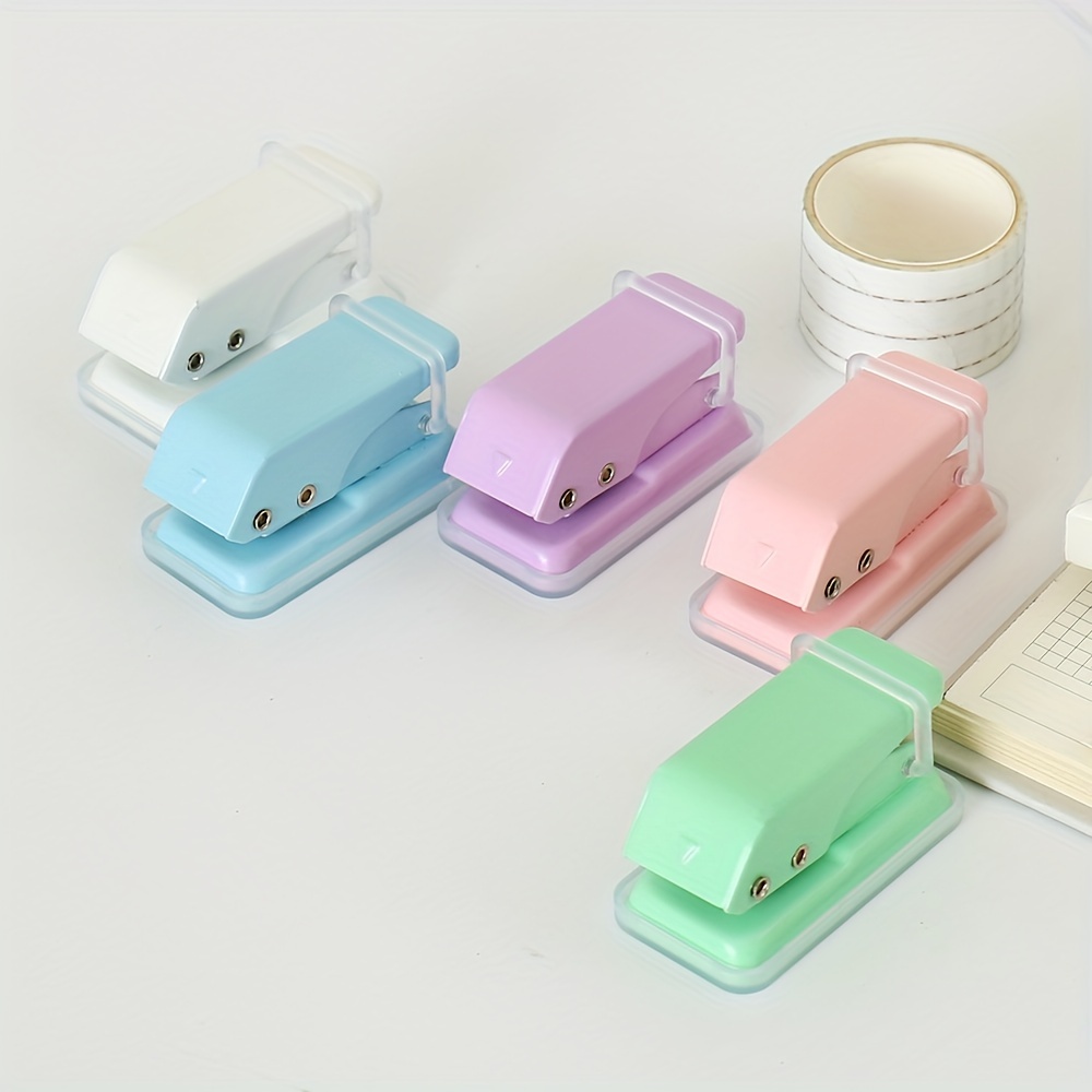1pc Simple Mini Single Paper Puncher Small Fresh Portable Office Binding  Supplies Journal Scrapbook Hole Punch Stationery
