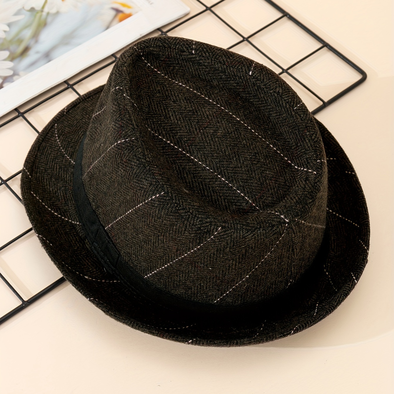 Unisex Sunshade Wide Brim Fedora Hat for Party