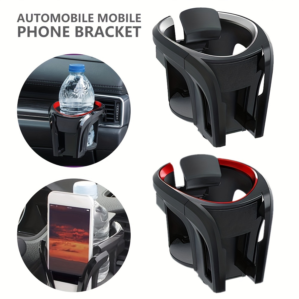 Car Air Vent Drink Cup Bottle Holder 2 in 1 Adjustable Mobile Phone Mount  Bracket Stand Cradle 