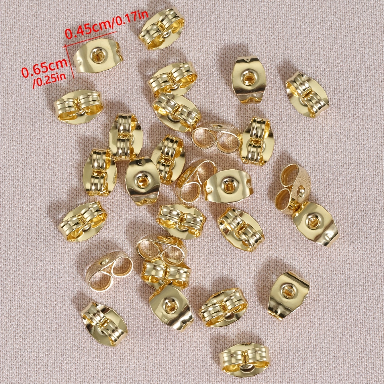 Tuercas para pendientes 7x5 mm 7x5 mm - Dorado con oro fino x10 - Perles &  Co