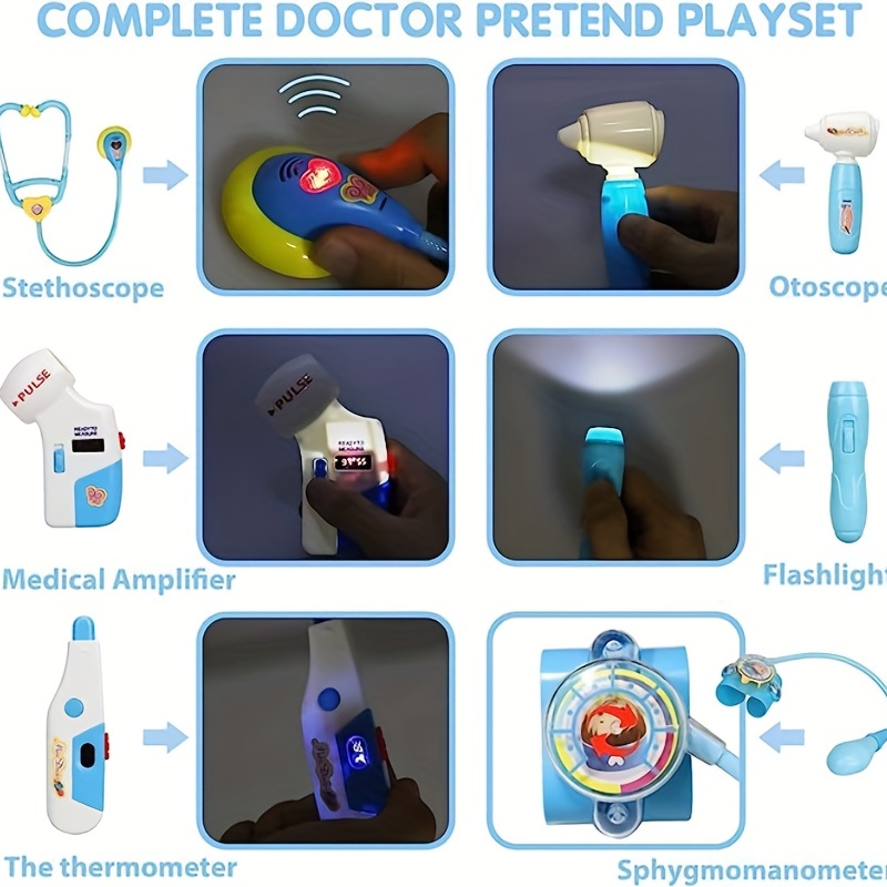 Kids Doctor Kit Toddler Pretend Doctor Toy Kit With - Temu