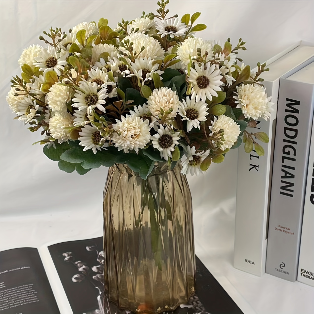 Artificial Dandelion Bouquet Real Touch Flowers - Temu