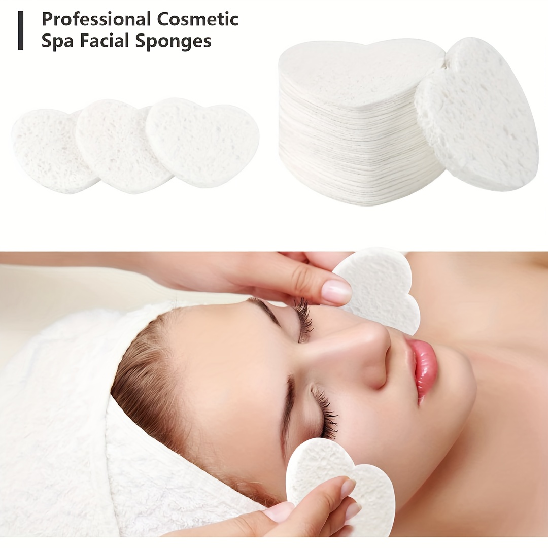 Heart-shaped Facial Sponges With Container - Natural Sponge Pads For  Washing, Cleansing, Exfoliating, And Makeup Removal - Esthetician-grade  Quality - Temu Mexico