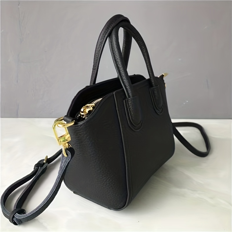 Classic Double Top Handle Bag - Black