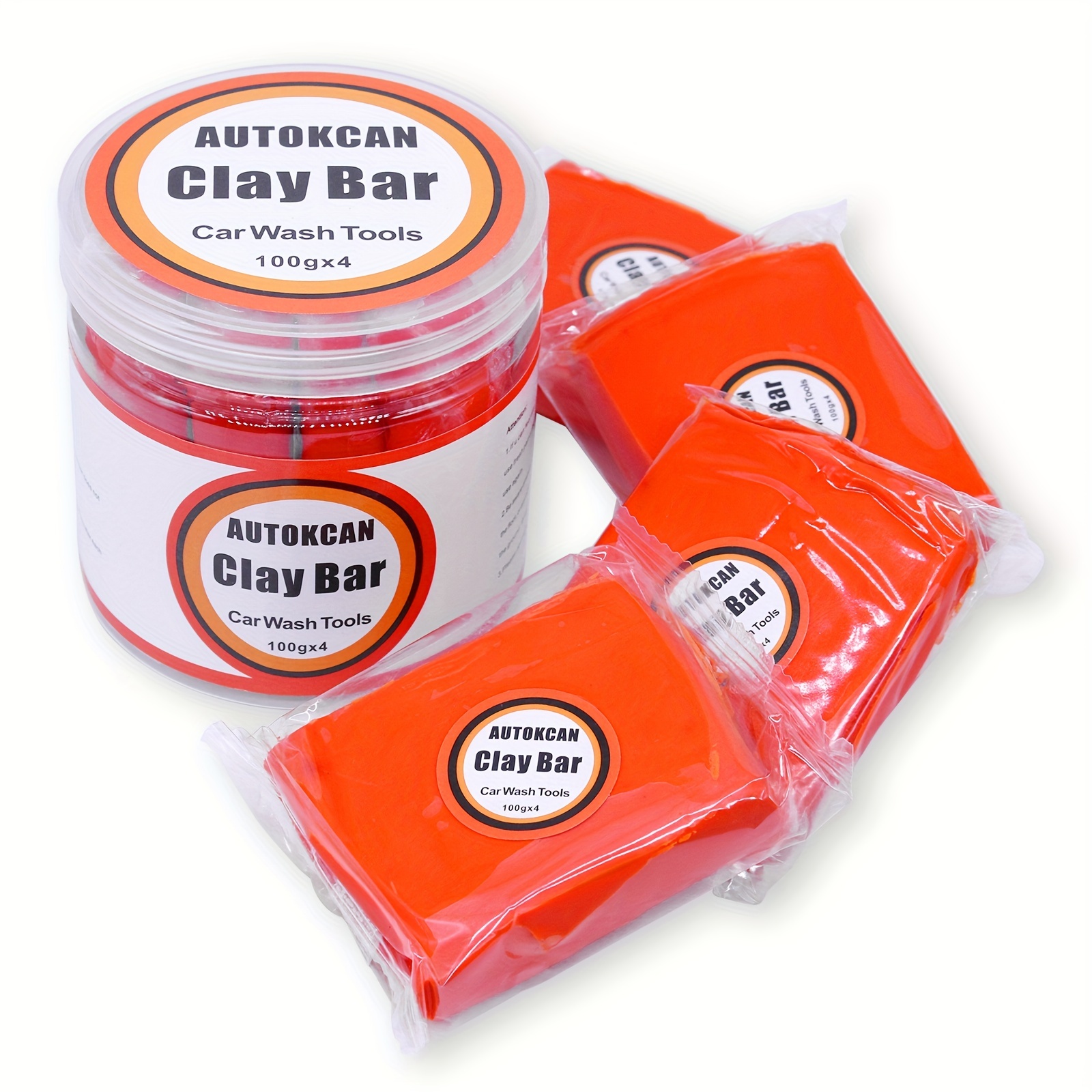 

Car Clay Bar, 4 Pack X 100g Premium Magic Car Clay Bars Auto Detailing With Washing And Adsorption Capacity For Car, Glass And More Cleaning