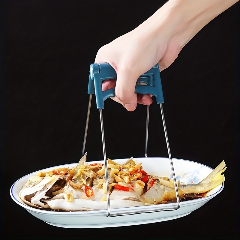 Lève-assiette anti-brûlure portable, pince pliante pour assiette chaude,  pince à pince pour bol, gadgets de cuisine pour pots chauds