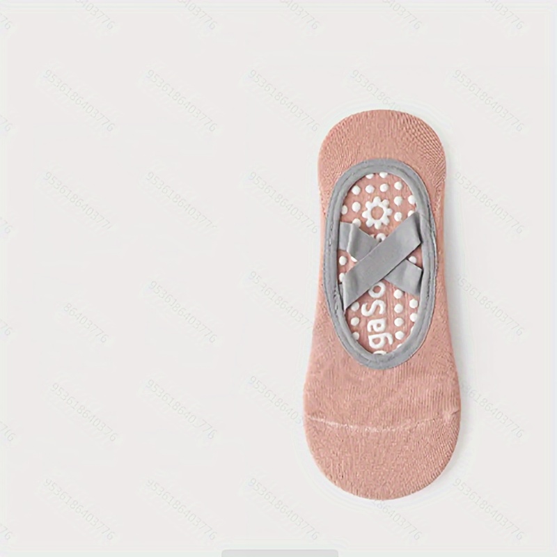 Women's Non Slip Yoga Socks with Cross Straps