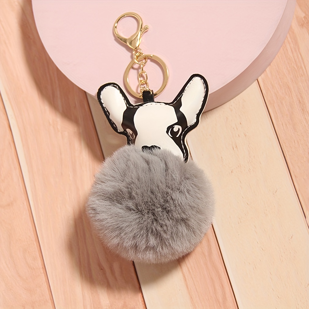 1pc French Bulldog Keychain For Women, Cute Animal Cartoon Bulldog