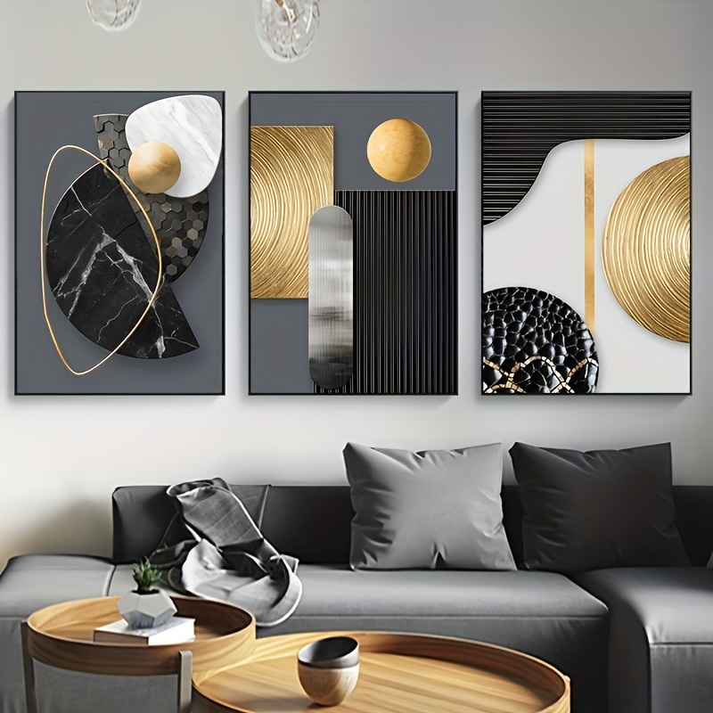 3 Pezzi Poster Quadri Moderni Astratti Geometrici Anulari - Temu Switzerland