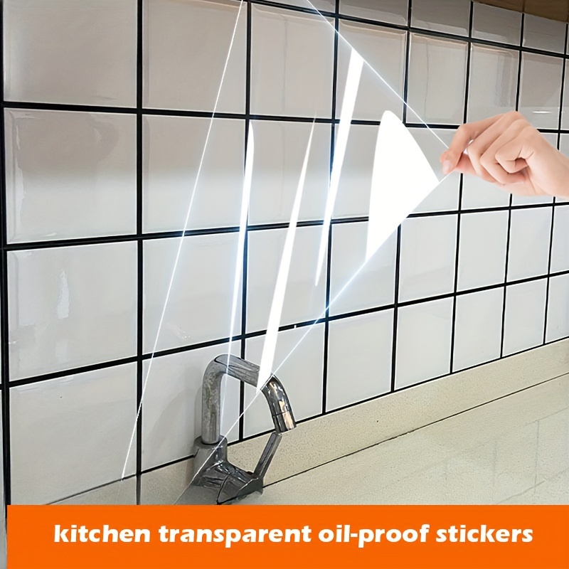 

Pet Clear Kitchen Oil-proof Splatter Screen, High-temperature Resistant Transparent Wall Protection Film, Stove Shield, Gas Range Anti-oil Wallpaper