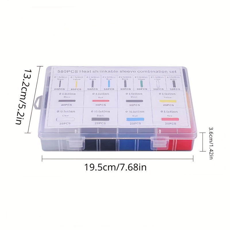 580 Pièces Gaine Thermorétractables, Isolation Electrique Tube de