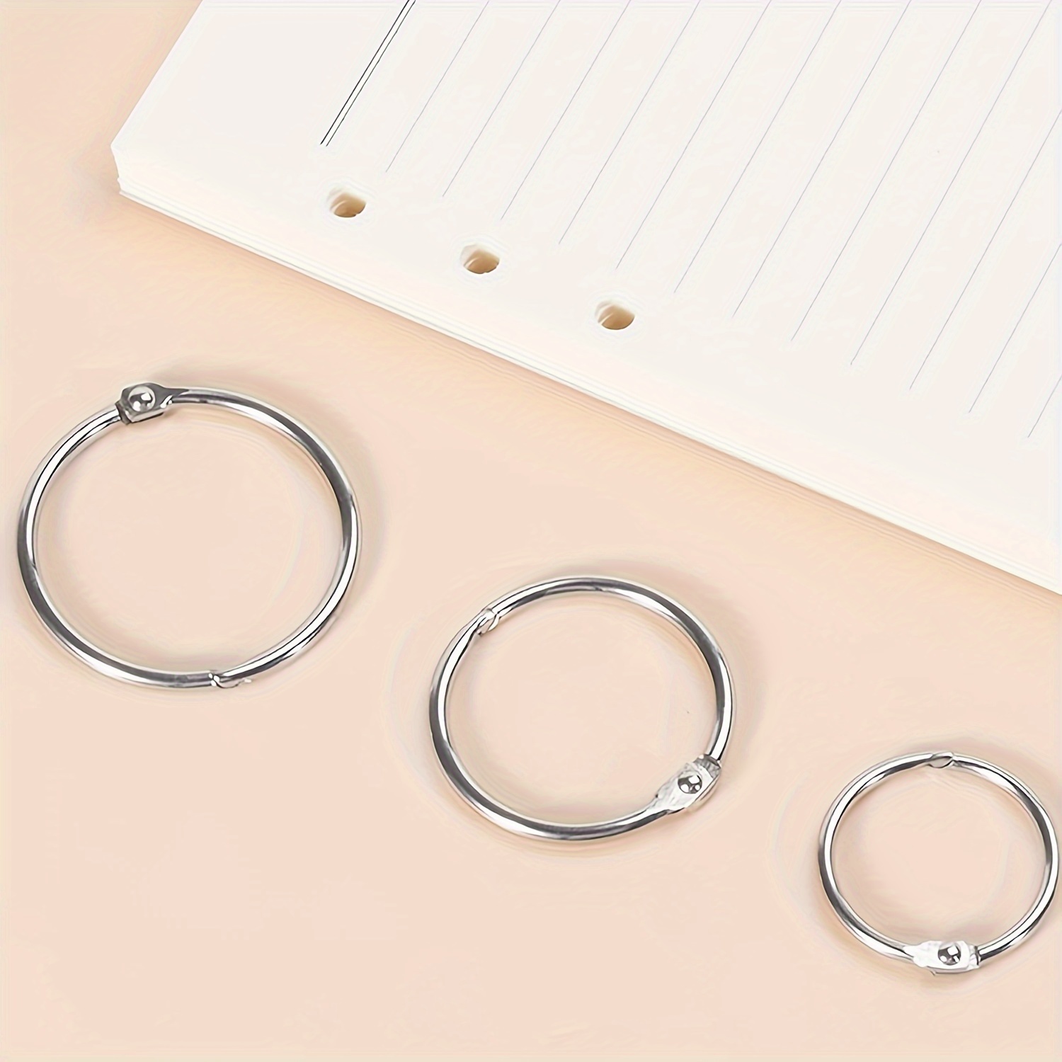 Loose Leaf Binder Rings Metal Office Book Rings Rings Silver Paper Rings