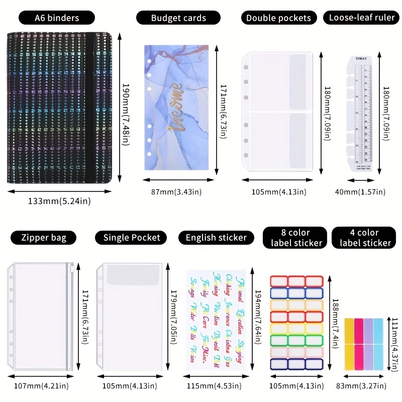 Creative Budget Binder, A6 Business Cash Budget Financial Planner, Binder  With Zipper Cash Envelopes - Temu Israel