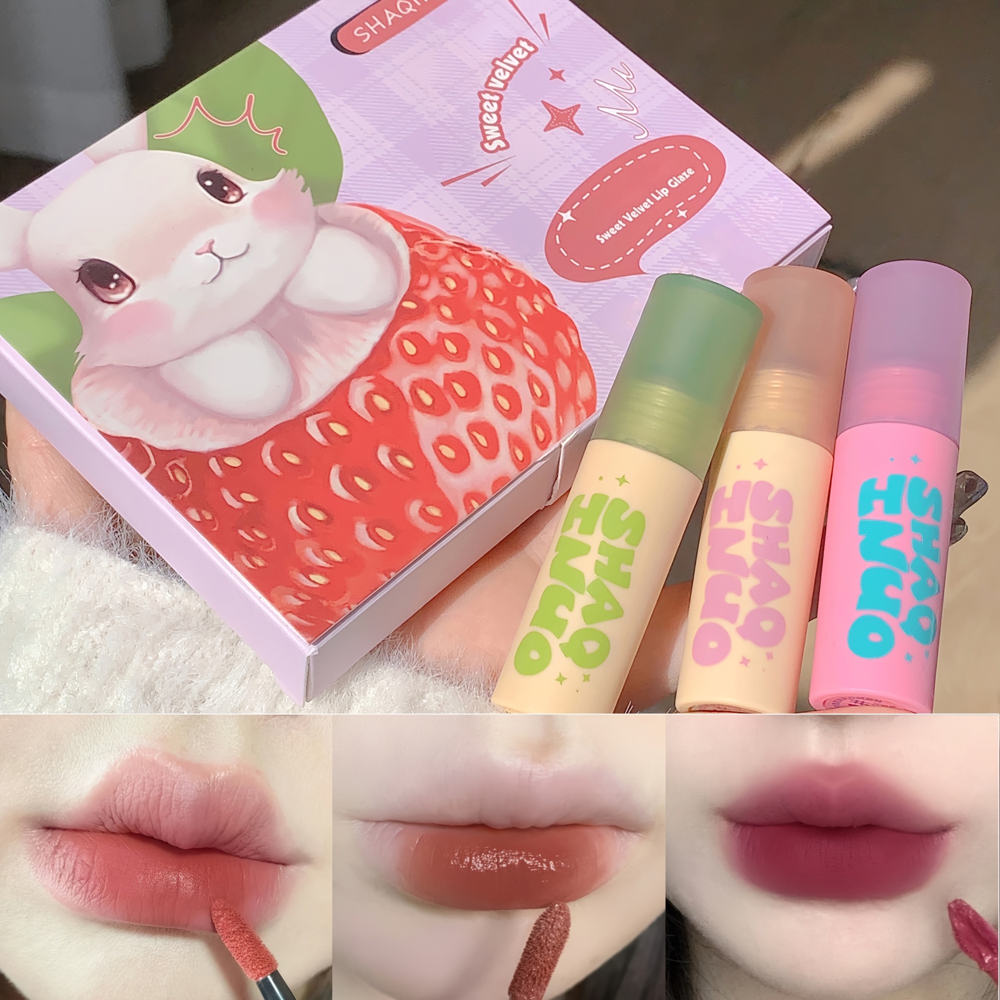  Not Gloss Cup Set Cup Long-Lasting Sets Gloss Easy Is Glaze  Three Non-Fading Lip Lipstick Non-Stick Lip Non-Stick Fade To Lip Small Of  Lip Gel for Girls : Beauty 