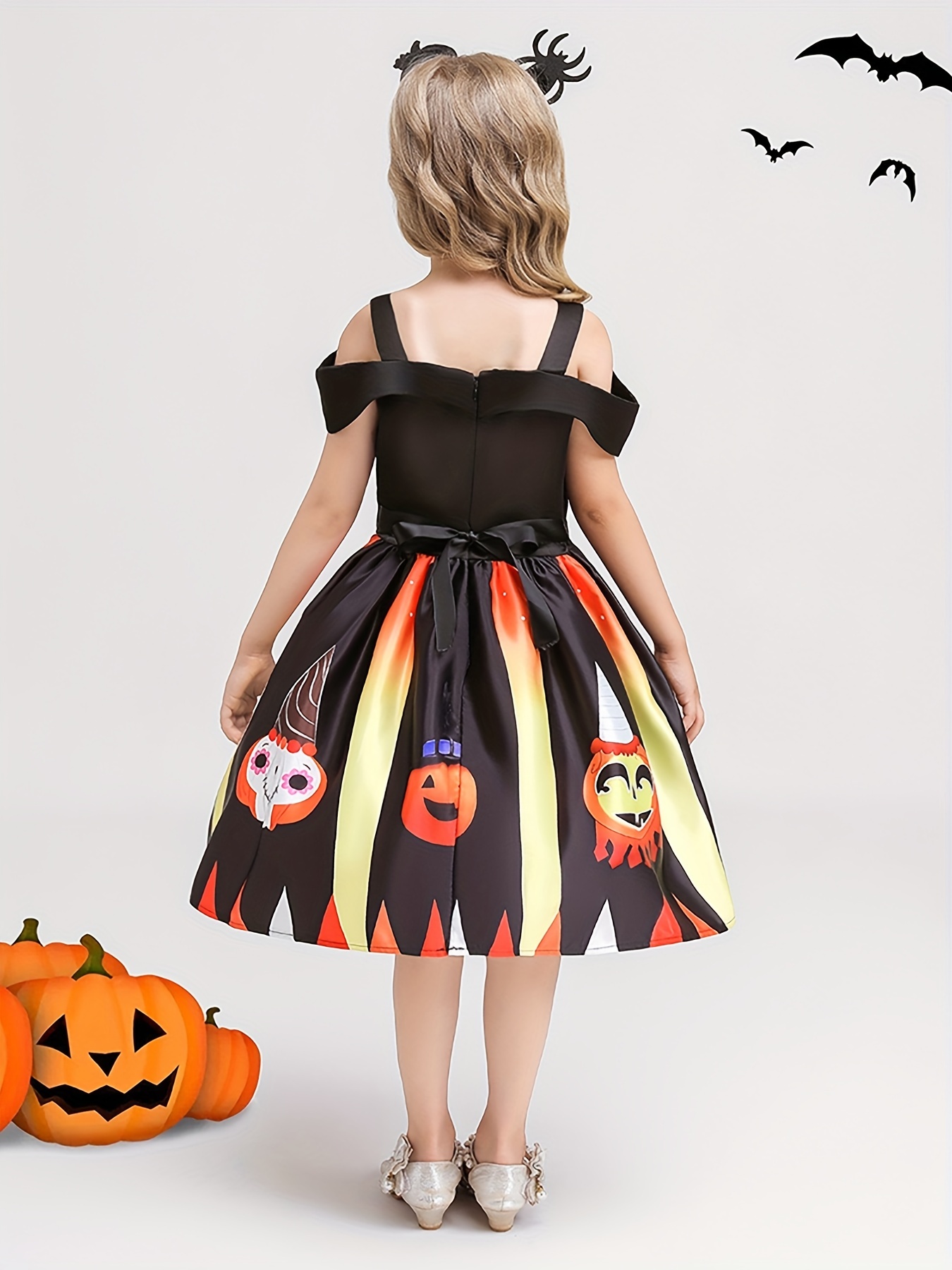 Girl's Halloween Dress Costume Accessories Cartoon Pattern - Temu