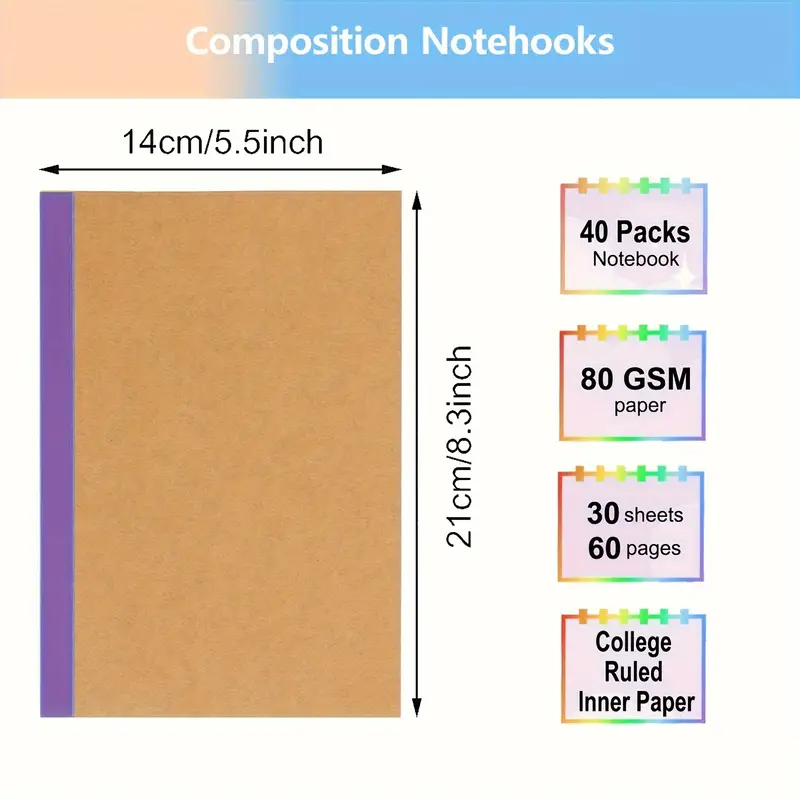 12+ Color Paper Notebook
