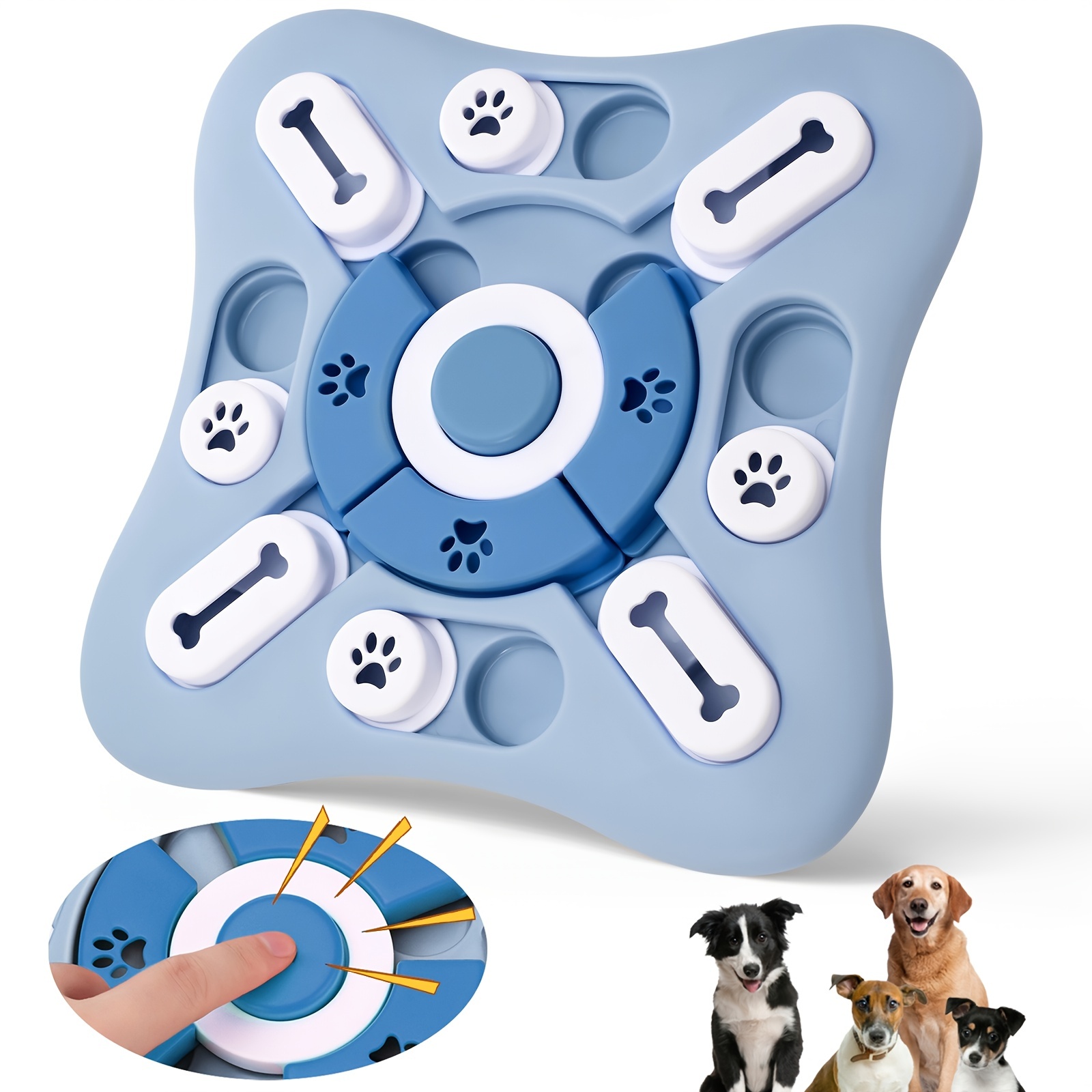 DUDULOVY Dog Puzzle Toys Level 2, Dog Slow Feeder, Puzzle Feeders for Dogs  Mental Stimulation,Dog Treat Puzzle, Treat Dispensing Dog Toys, Dog