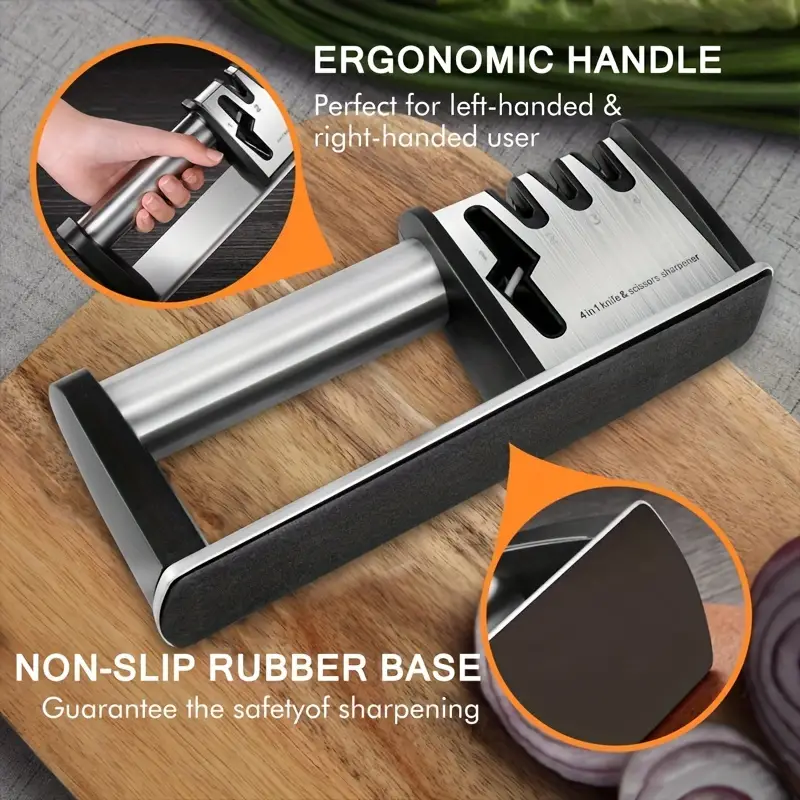 1 Knife Sharpener, Professional Chef Kitchen Knife Accessories, Can Sharpen  Sharp Blades, Manual Kitchen Knife Sharpener, Easy And Safe To Use, Fast  And Effective Knife Sharpening - Temu