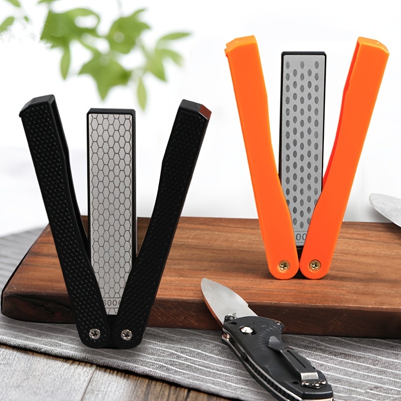  Diamond Pocket Folding Sharpener Fan Shaped 400/600 Grit Double  Side Mini Portable Whetstone Knife Blade Kitchen Sharpening Grinder Tool  (Black),Knife Sharpener, Knife Sharpener, Diamond Pocket: Home & Kitchen