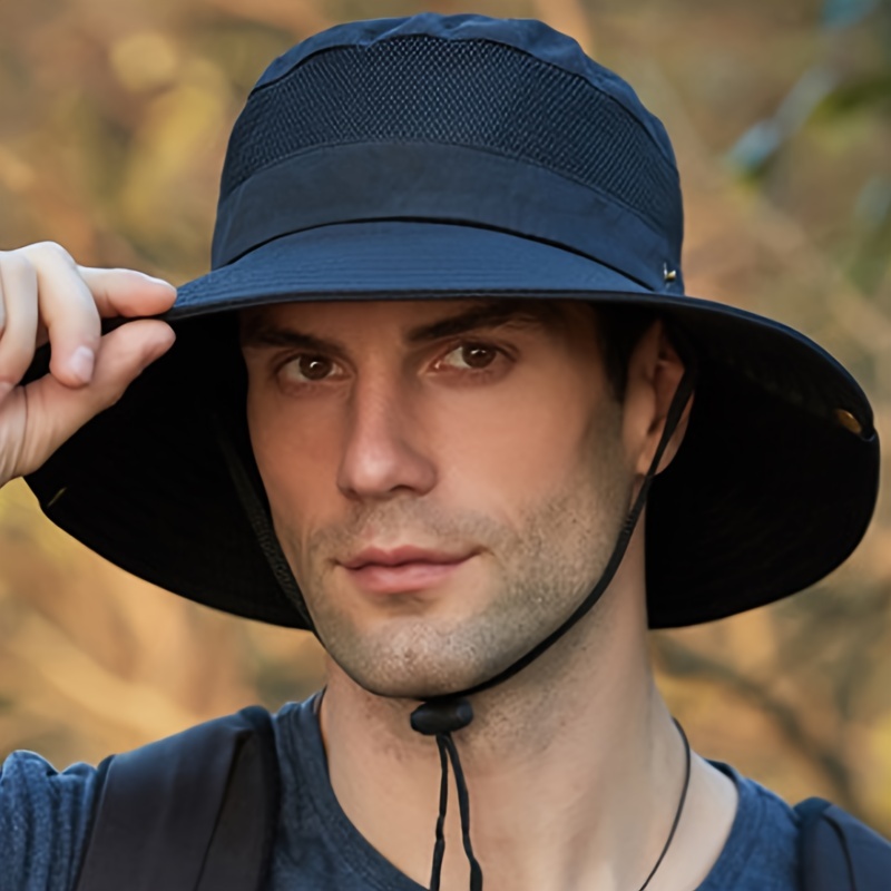 Fishing Hats for Men and Women Men's Hiking Hat with Wide Brim Face Cover  Beach Sun Hat Safari Hunting Gardening Foldable Bucket Hat