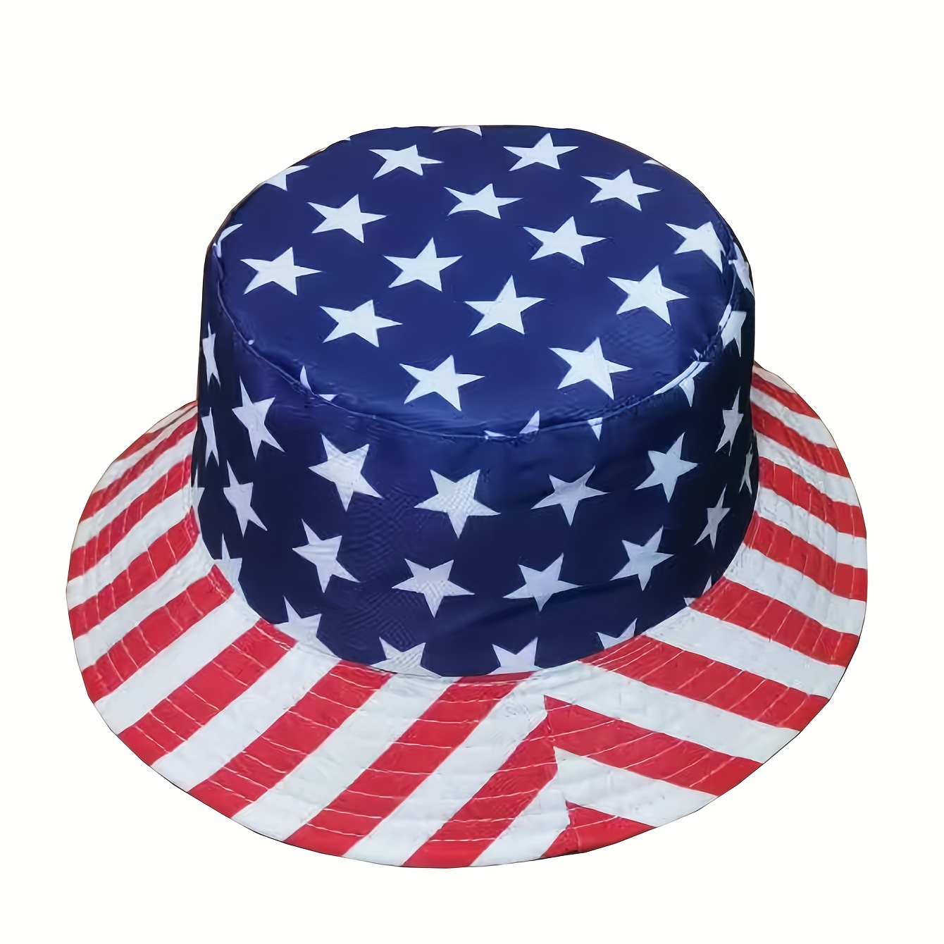 1pc Women American Flag Embroidery Casual Bucket Hat For Daily