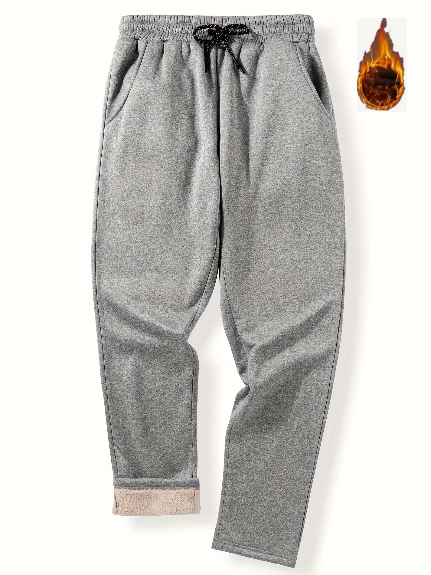 Men's Warm Pants Trousers Winter Warm Thick Loose Elastic - Temu