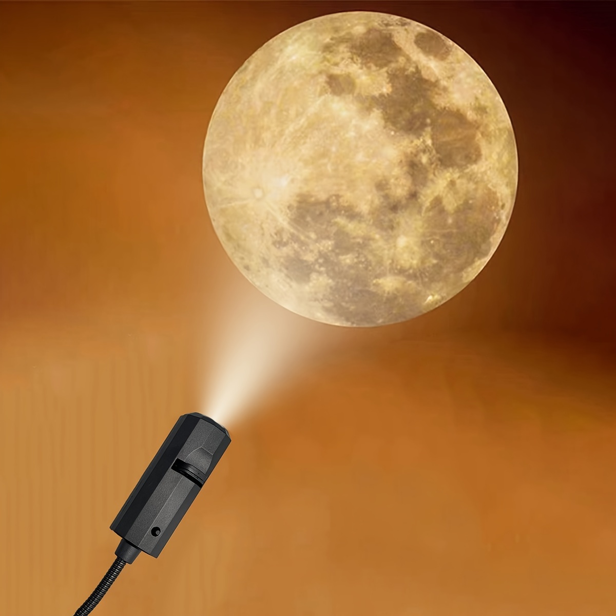 Projecteur Lune Terre - Lampe LED - 360° - Lumière Rotative - USB