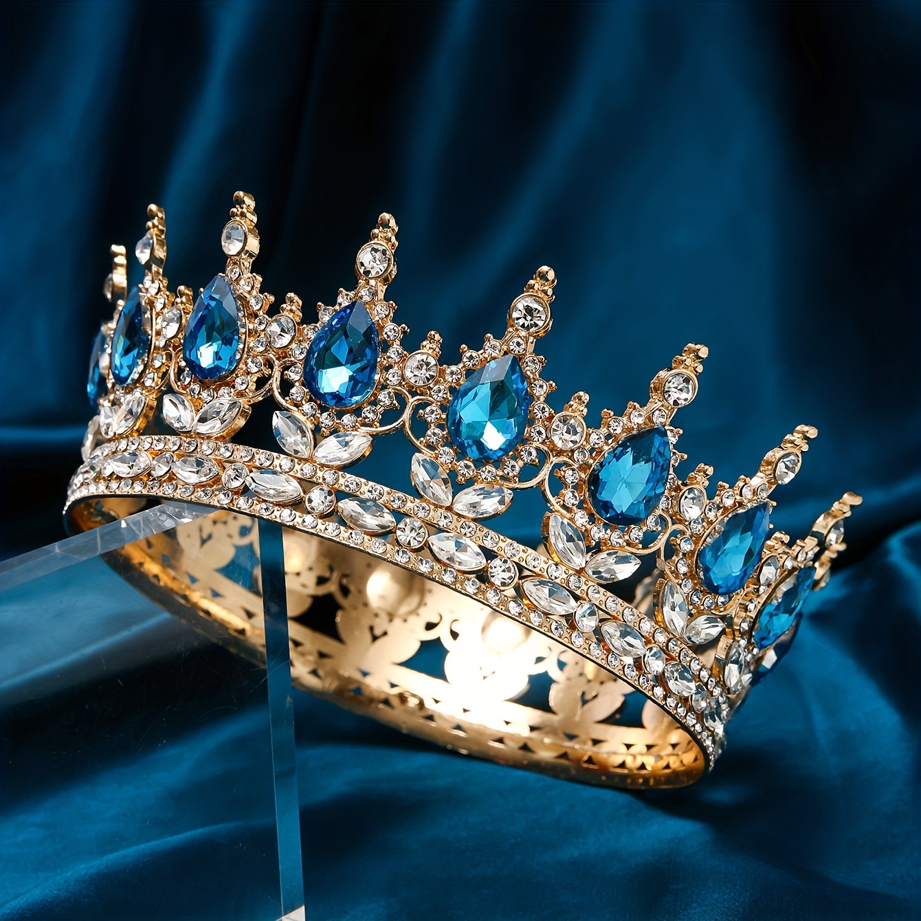 1 Pieza Corona De - Princesa Temu Reina Estilo Brillante Barroco
