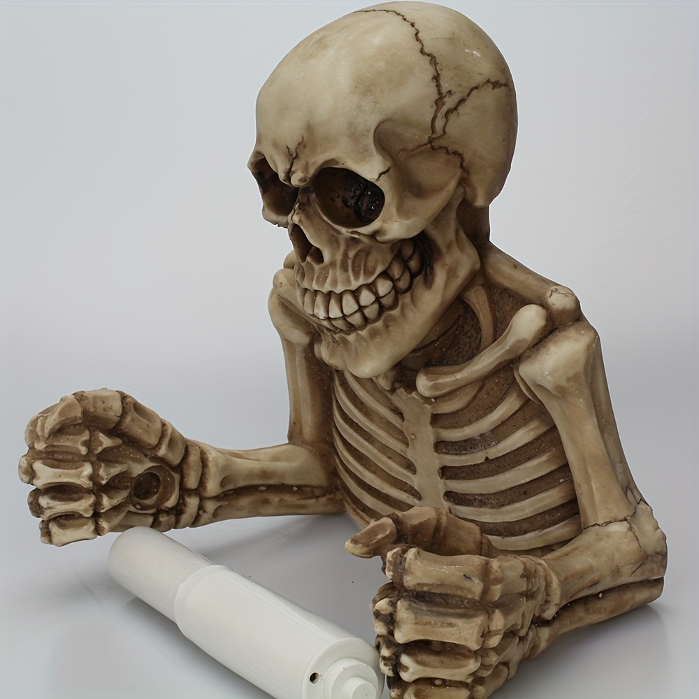 Skeleton, toilet paper holder wall mount