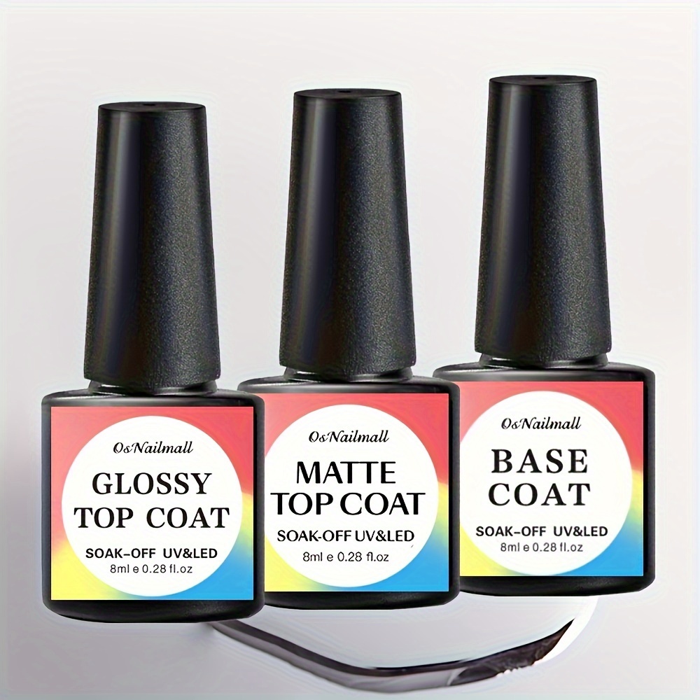 Long lasting Matte Top Coat Set Gel Polish Nails No Wipe - Temu Australia