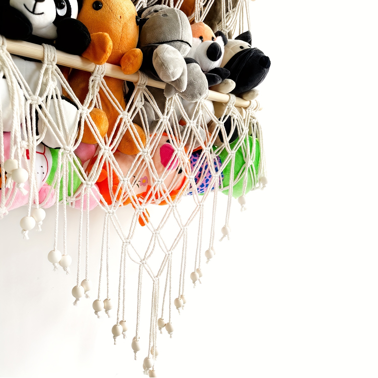 1pc Stuffed Animal Storage Large Hammock Macrame Net, For Stuffed Dolls,  Corner Hanging Storage