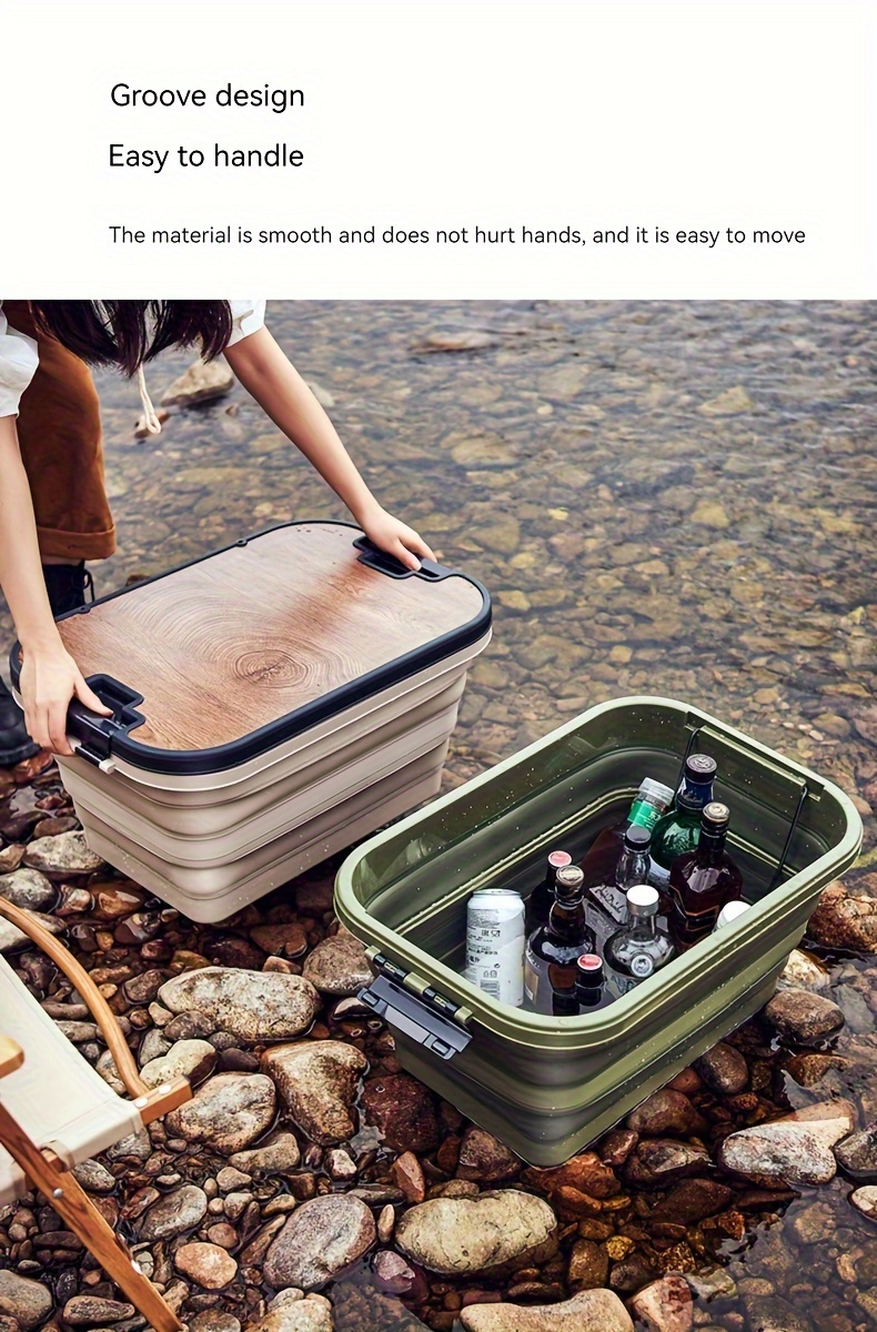 1 Satz Faltbare Outdoor camping aufbewahrungsbox Holzdeckel - Temu Austria